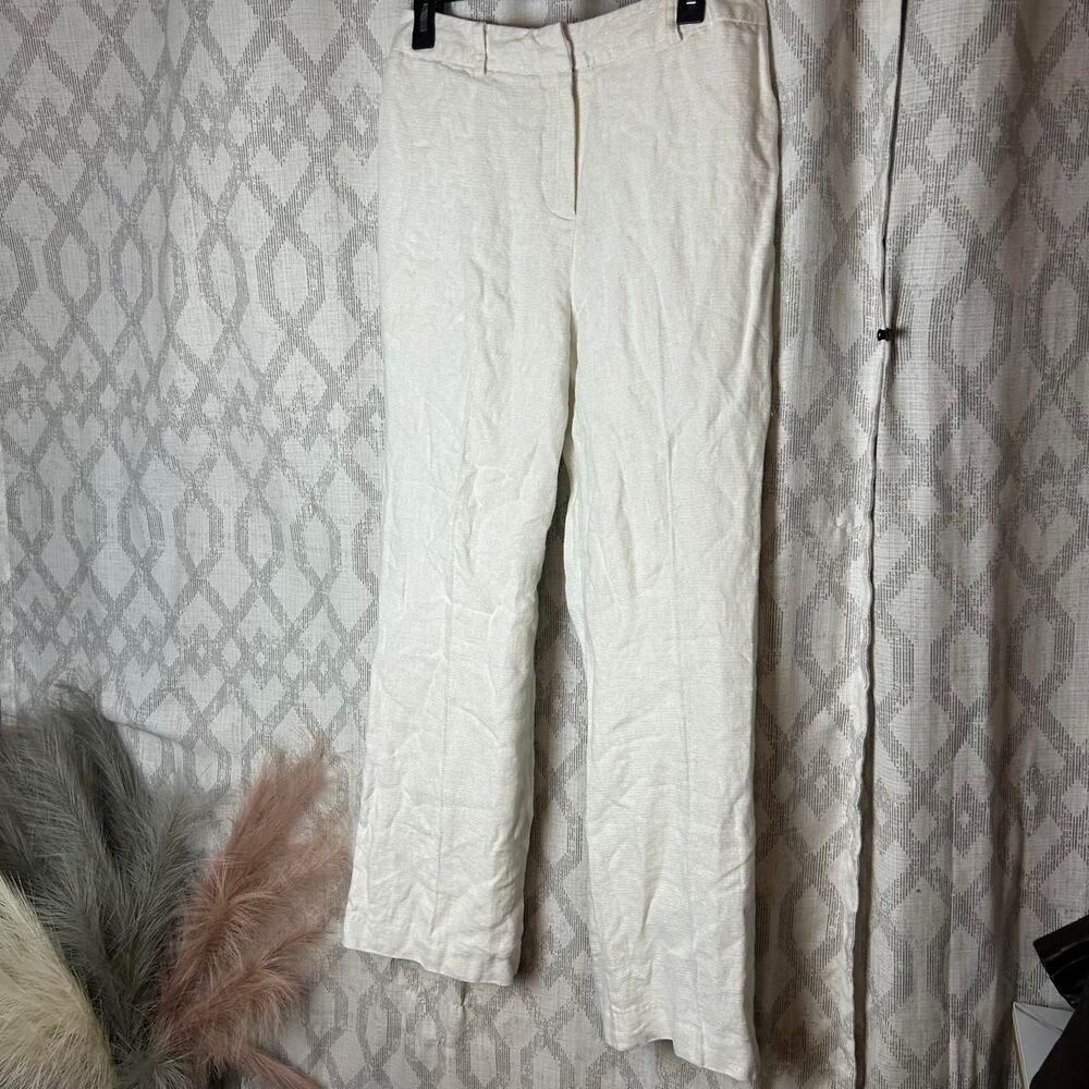 Dennis-basso Women's White and Cream Trousers